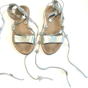 Loeffler Randall Starla Sandals - Silver - Size 7